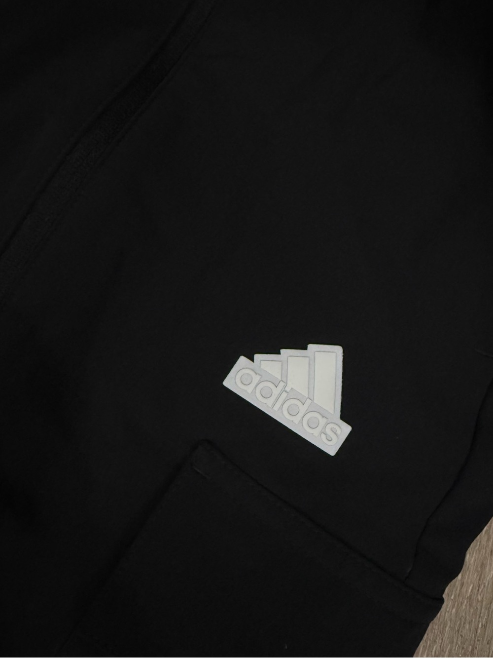 adidas Black Track Joggers with White Side Stripes - Picture 2 of 5